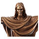 Crucifijo Cristo Rey bronceado Val Gardena fibra de vidrio 60 cm s2