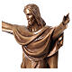 Crucifijo Cristo Rey bronceado Val Gardena fibra de vidrio 60 cm s4
