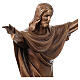 Crucifijo Cristo Rey bronceado Val Gardena fibra de vidrio 60 cm s6