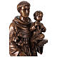 Bronze finished fibreglass Saint Anthony, Val Gardena, 24 in s2