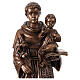 Bronze finished fibreglass Saint Anthony, Val Gardena, 24 in s4