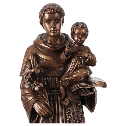 Sant'Antonio bronzato Val Gardena fibra di vetro 60 cm 4