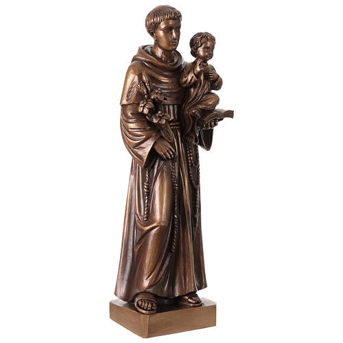 Sant'Antonio bronzato Val Gardena fibra di vetro 60 cm 5