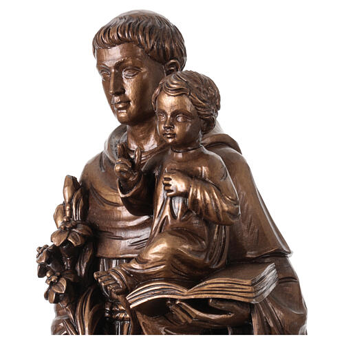 Bronzed St. Anthony Statue in Val Gardena Fiberglass, 60 cm 6