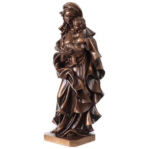 Virgen del Corazón bronceada Val Gardena fibra de vidrio 60 cm 3
