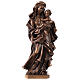 Virgen del Corazón bronceada Val Gardena fibra de vidrio 60 cm s1