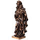 Virgen del Corazón bronceada Val Gardena fibra de vidrio 60 cm s3