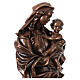 Virgen del Corazón bronceada Val Gardena fibra de vidrio 60 cm s4