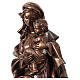 Virgen del Corazón bronceada Val Gardena fibra de vidrio 60 cm s6