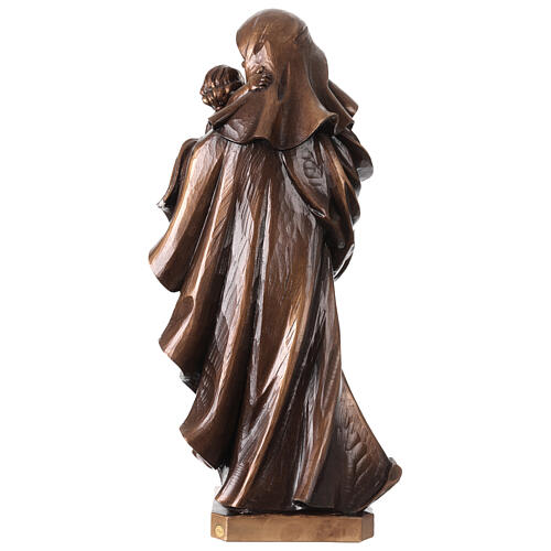 Nossa Senhora do Coração efeito bronze Val Gardena fibra de vidro 60 cm 9