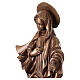 Virgen de Medjugorje bronceada Val Gardena fibra de vidrio 60 cm s4
