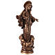 Virgen de Medjugorje bronceada Val Gardena fibra de vidrio 60 cm s5
