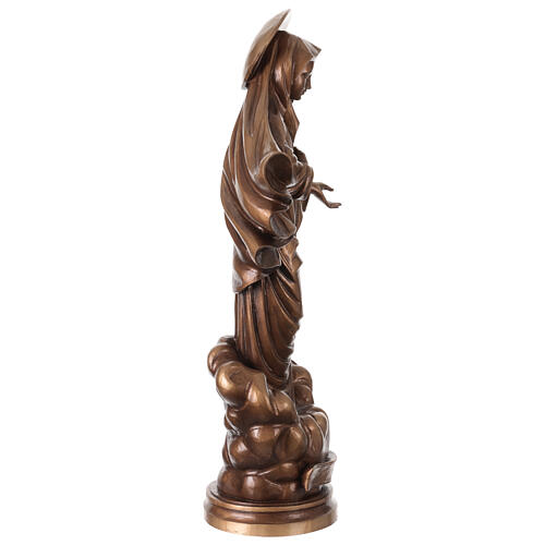 Madonna Medjugorje bronzata Val Gardena fibra di vetro 60 cm 7