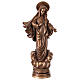 Madonna Medjugorje bronzata Val Gardena fibra di vetro 60 cm s1