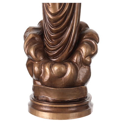 Nossa Senhora de Medjugorje efeito bronze Val Gardena fibra de vidro 60 cm 8