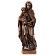 Virgen de la Esperanza para exterior bronceada Val Gardena fibra de vidrio 60 cm s1