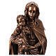 Virgen de la Esperanza para exterior bronceada Val Gardena fibra de vidrio 60 cm s2