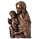 Virgen de la Esperanza para exterior bronceada Val Gardena fibra de vidrio 60 cm s4