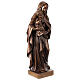 Virgen de la Esperanza para exterior bronceada Val Gardena fibra de vidrio 60 cm s5