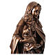 Virgen de la Esperanza para exterior bronceada Val Gardena fibra de vidrio 60 cm s6