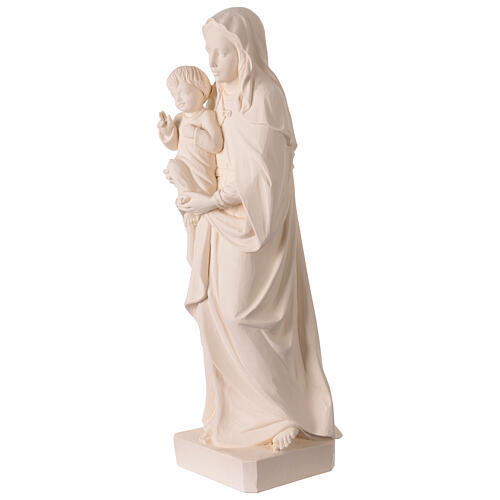 Virgen de la Esperanza blanca Val Gardena fibra de vidrio 60 cm 3