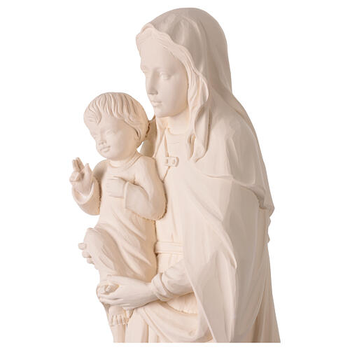 Virgen de la Esperanza blanca Val Gardena fibra de vidrio 60 cm 4