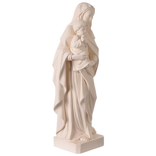 Virgen de la Esperanza blanca Val Gardena fibra de vidrio 60 cm 5
