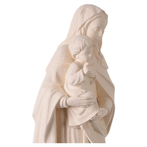 Virgen de la Esperanza blanca Val Gardena fibra de vidrio 60 cm 6