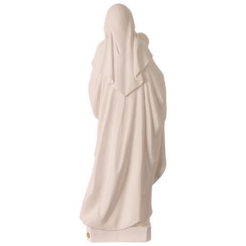 Virgen de la Esperanza blanca Val Gardena fibra de vidrio 60 cm 7