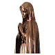 Bronze-finished outdoor statue of Our Lady of Fatima, Val Gardena, fibreglass, 24 in s5