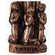 Virgen de Fátima bronceada para exterior Val Gardena fibra de vidrio 60 cm s3