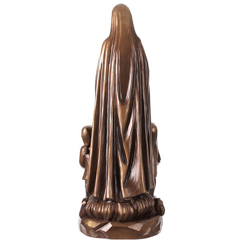 Madonna Fatima per esterno bronzata Val Gardena fibra di vetro 60 cm 9