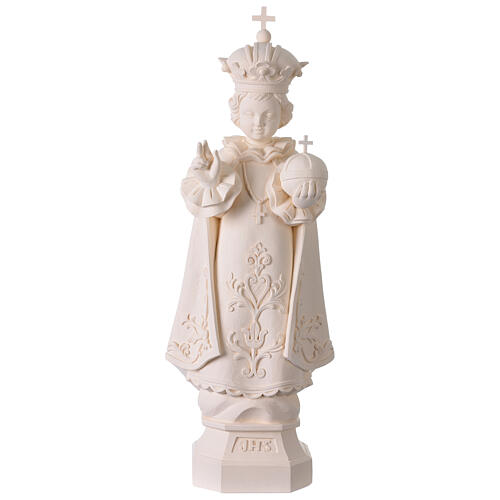 Niño de Praga para exterior Val Gardena fibra de vidrio blanca 60 cm 1