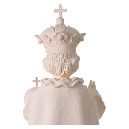 Niño de Praga para exterior Val Gardena fibra de vidrio blanca 60 cm 8