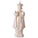 Niño de Praga para exterior Val Gardena fibra de vidrio blanca 60 cm s1
