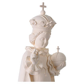Outdoor White Fiberglass Infant of Prague Statue Val Gardena 60 cm