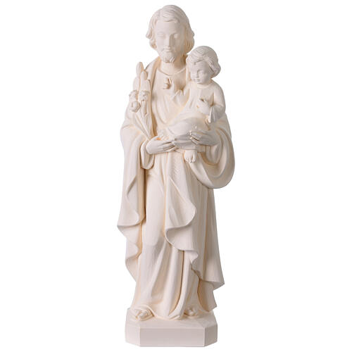 San Giuseppe da esterno Val Gardena fibra di vetro bianca 60 cm 1