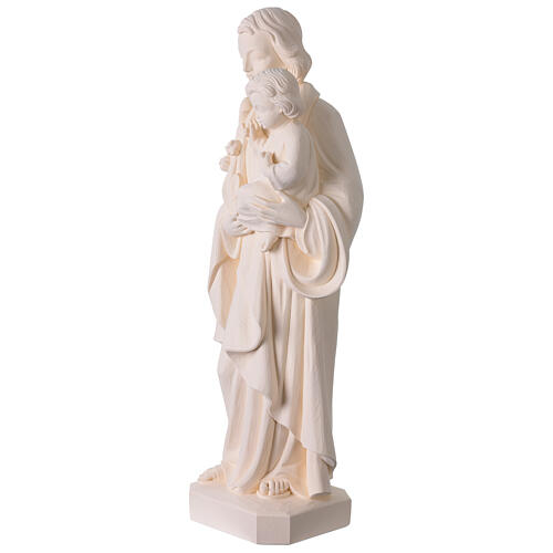 San Giuseppe da esterno Val Gardena fibra di vetro bianca 60 cm 3
