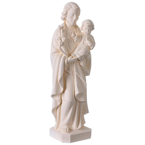 San Giuseppe da esterno Val Gardena fibra di vetro bianca 60 cm 5