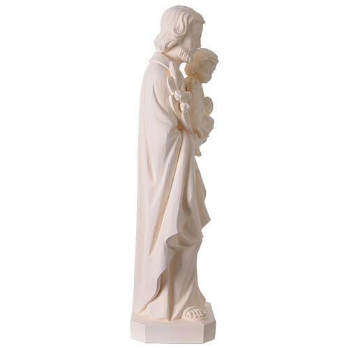 San Giuseppe da esterno Val Gardena fibra di vetro bianca 60 cm 6