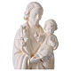 Outdoor St Joseph statue in white Val Gardena fiberglass, 60 cm s2