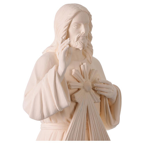 Fibreglass white Divine Mercy for outdoor use, Val Gardena, 24 in 6