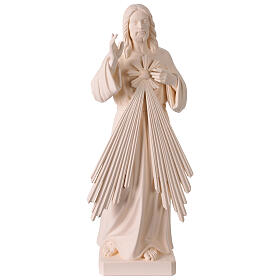 Jesús Misericordioso para exterior Val Gardena fibra de vidrio blanca 60 cm