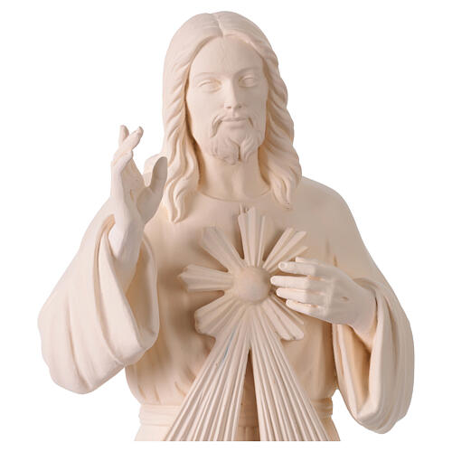 Jesús Misericordioso para exterior Val Gardena fibra de vidrio blanca 60 cm 2