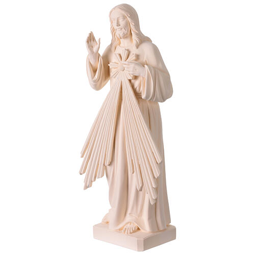 Jesús Misericordioso para exterior Val Gardena fibra de vidrio blanca 60 cm 3