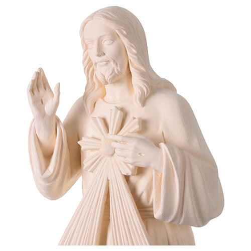 Gesù Misericordioso per esterno Val Gardena fibra di vetro bianca 60 cm 4
