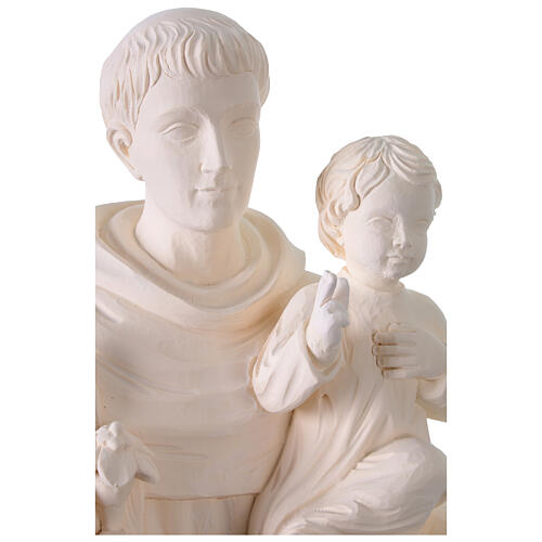 Saint Anthony outdoor white fibreglass statue, Val Gardena, 24 in 2