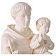 Saint Anthony outdoor white fibreglass statue, Val Gardena, 24 in s6