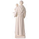 Saint Anthony outdoor white fibreglass statue, Val Gardena, 24 in s11