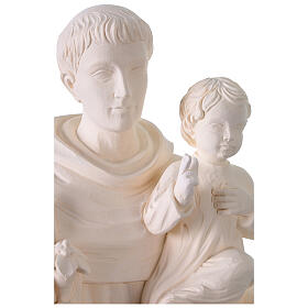 Saint Antoine Val Gardena fibre de verre blanche 60 cm pour extérieur